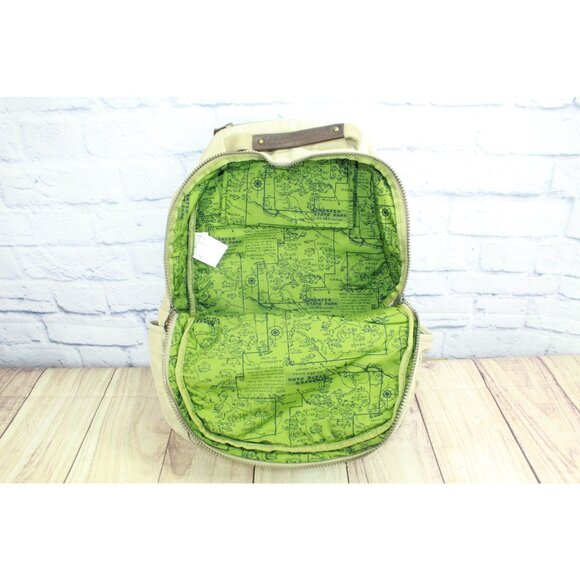 LL Bean Unisex Waxed Canvas Travel Backpack Dark Khaki - Picture 10 of 11